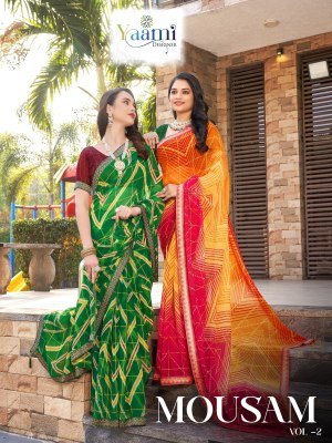 Mousam Vol 2 Full Digital Lace Weightless Saree  weightless saree
